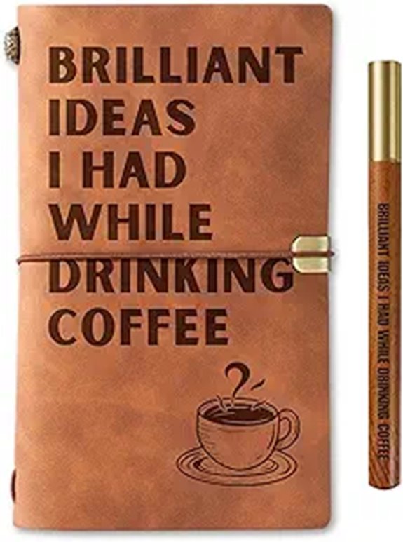 InnoBeta Coffee Lover Leather Journal with Pen
