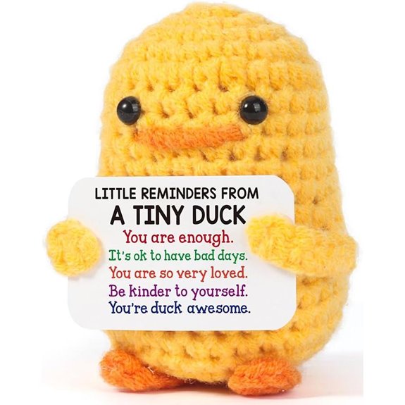 MBL Inspirational Crochet Duck for Support and Cheer