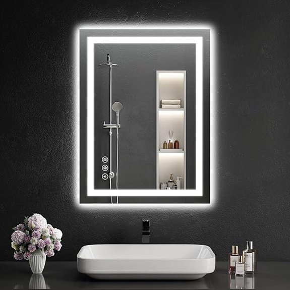 LED Bathroom Mirror with Lights Dimmable & Anti-Fog