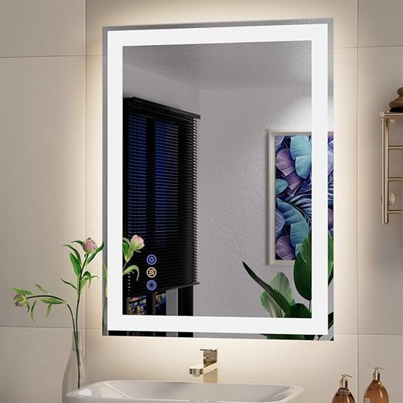 LED Bathroom Mirror with Dimmable Lights and Anti-Fog