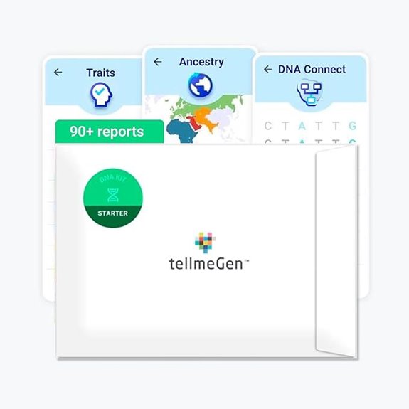 tellmeGen DNA Test Kit with Ancestry & Traits Reports