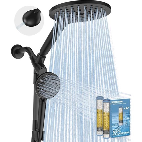 MakeFit Dual Filter Rain Shower Head Combo