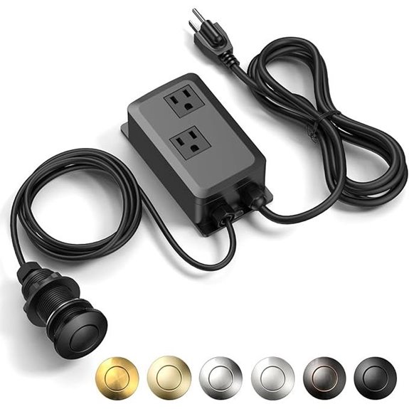 Garbage Disposal Air Switch Kit with Dual Outlet