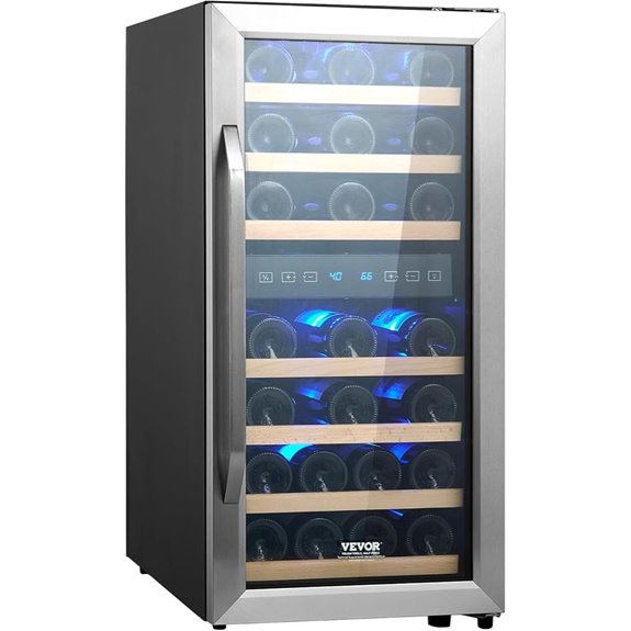 VEVOR 33-Bottle Dual Zone Wine Cooler