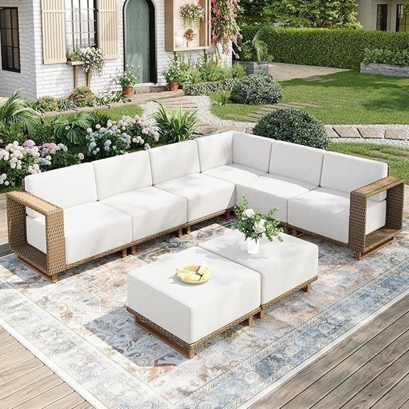 8-Piece Outdoor Wicker Patio Furniture Set