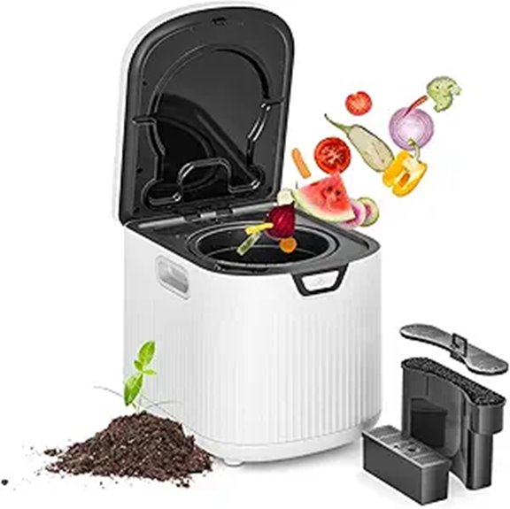 Electric Kitchen Compost Bin with Auto-Clean and Odor Control