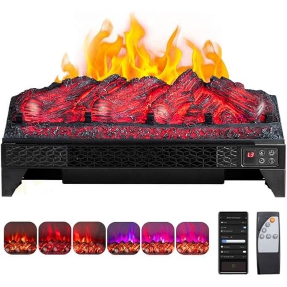 ROVSUN 23 Electric Fireplace Insert with Remote