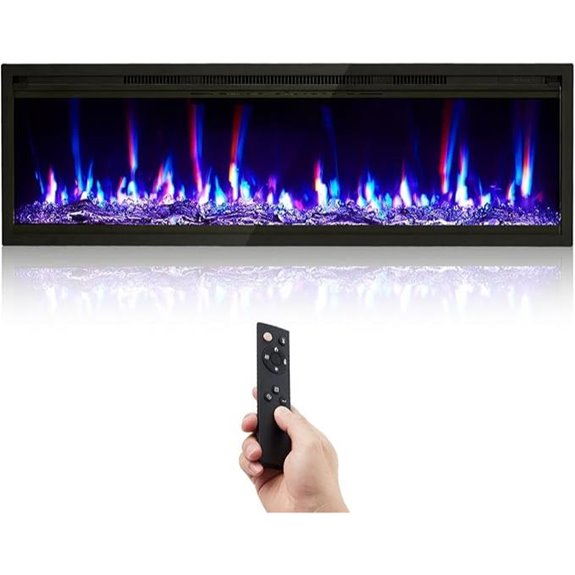 42 Electric Fireplace Insert with Remote & Color Options