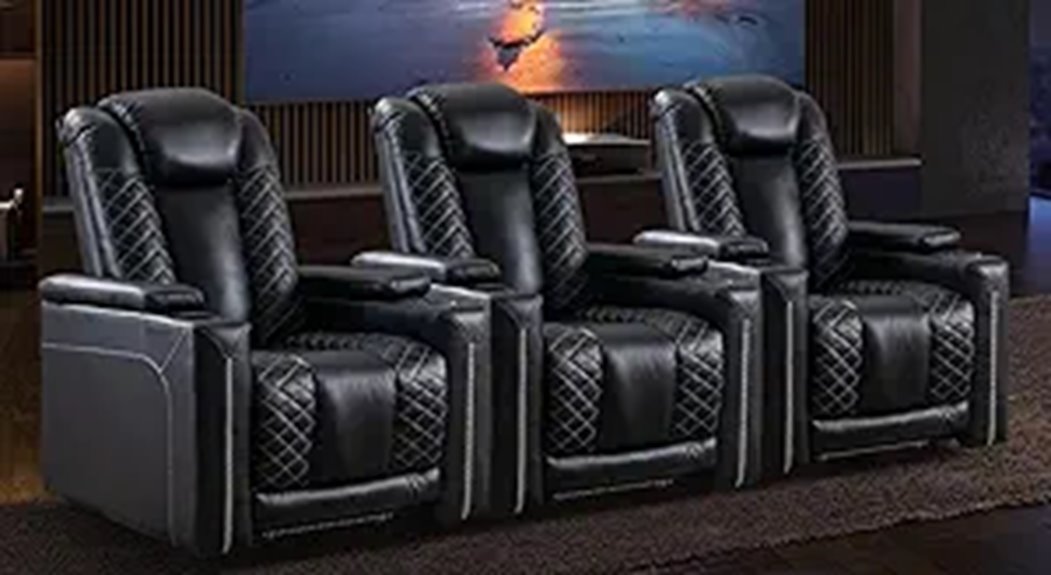 CANMOV 3-Piece Electric Recliner Set with USB and Cup Holders