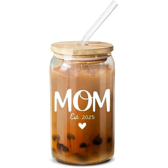 NewMom First Christmas Gift 16oz Coffee Glass