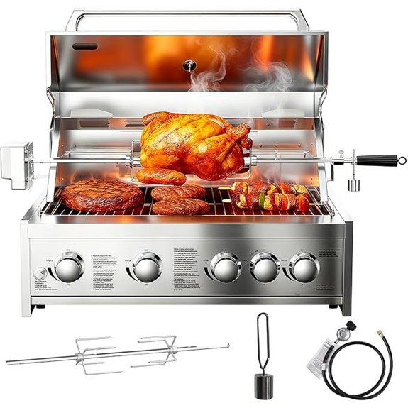 BODEGA 5-Burner Built-In Propane Grill with Kit