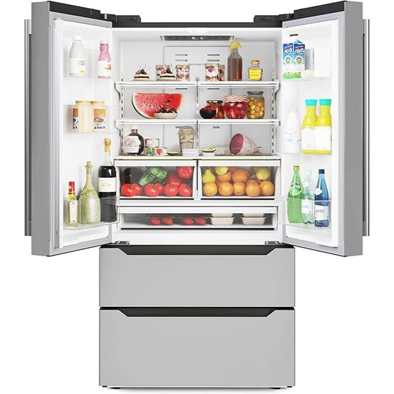 KoolMore 22.5 Cu.Ft French Door Refrigerator with Ice