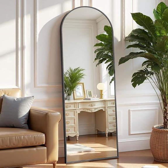 OLIXIS Full Length Arched Mirror with Stand