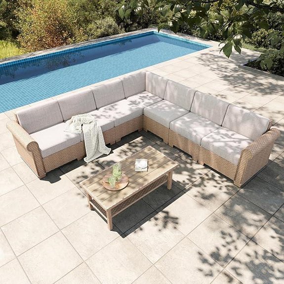 HERA'S HOUSE 8-Piece Outdoor Wicker Sofa Set