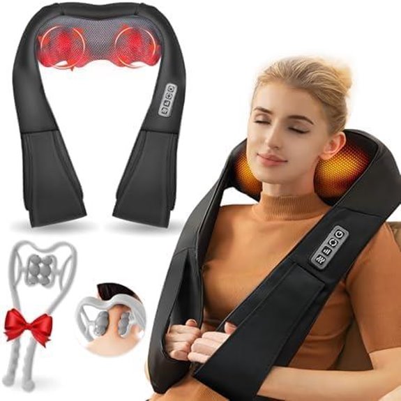 Neck and Shoulder Massager with Heat 4D Electric Pillow