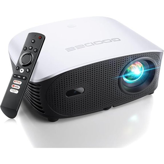 GooDee 4K Smart Outdoor Projector with WiFi & Bluetooth