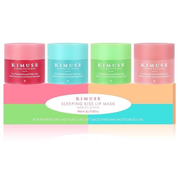 KIMUSE Lip Mask Set 4PCS Hydrating Lip Treatment