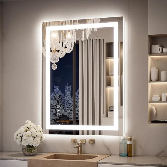 LED Bathroom Mirror with Lights and Anti-Fog