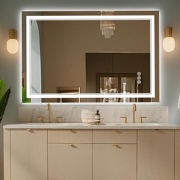 LED Bathroom Mirror with Lights Anti-Fog Dimmable