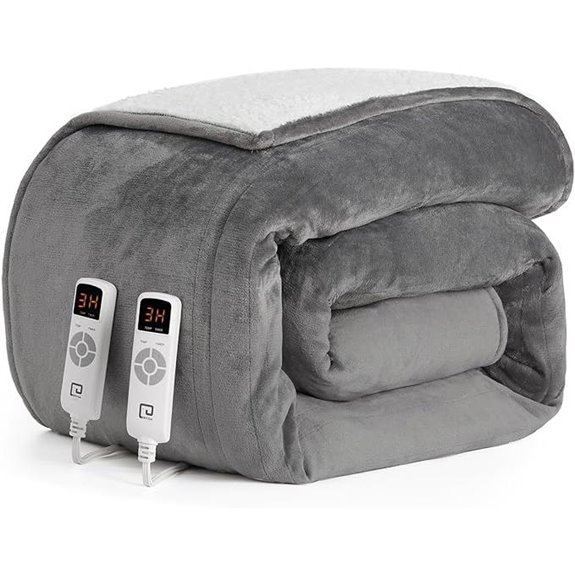 EHEYCIGA King Size Heated Electric Blanket with Dual Control