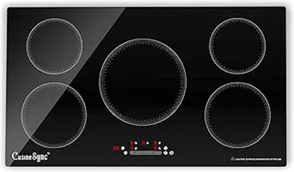 36-Inch 5-Burner Induction Cooktop with Touch Control