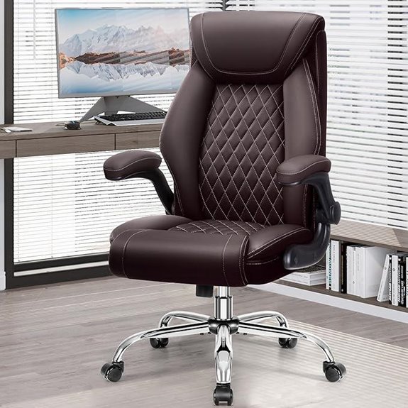 large ergonomic leather chair