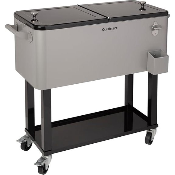 Cuisinart 80 Qt Cooler Cart with Storage and Bottle Opener