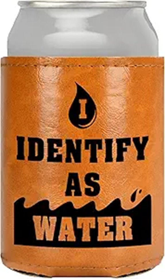 Leather Can Cooler for Men and Women