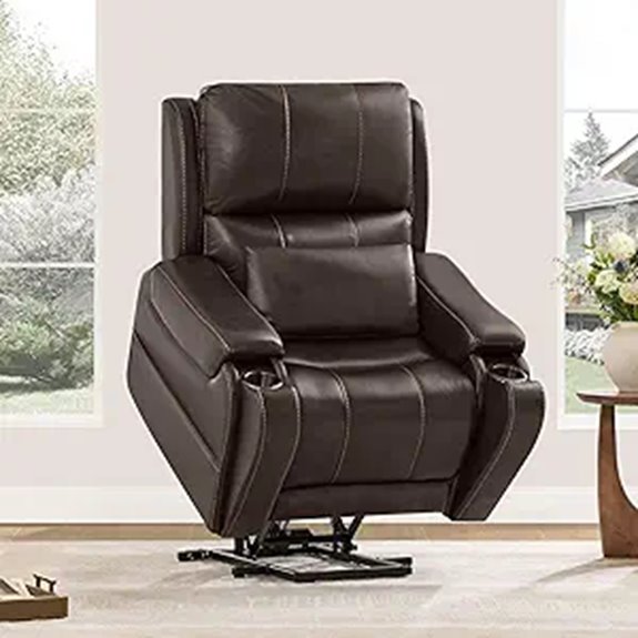 CHITA Power Lift Recliner Chair with Massage and Leather