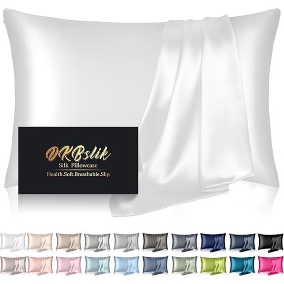 luxurious silk pillowcase zipper