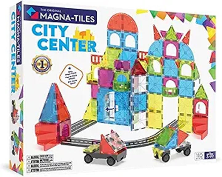 Magna-Tiles City Center 110-Piece Magnetic Construction Set