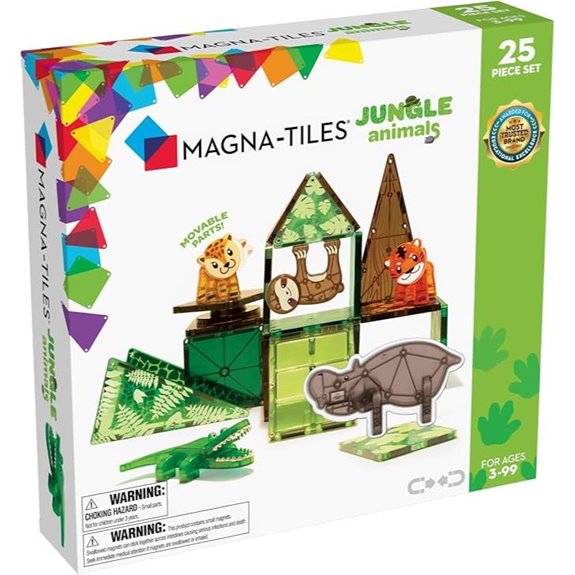 MAGNA-TILES Jungle Animals 25-Piece Magnetic Set