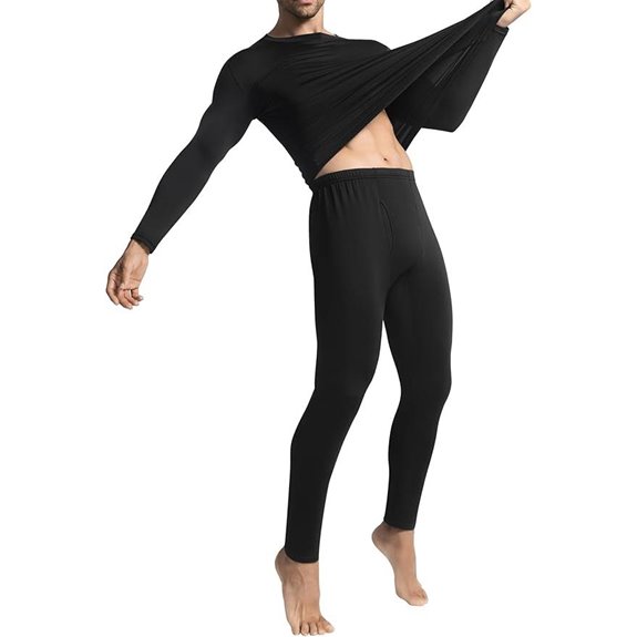 Thermal Long Johns for Men Fleece Base Layer Set