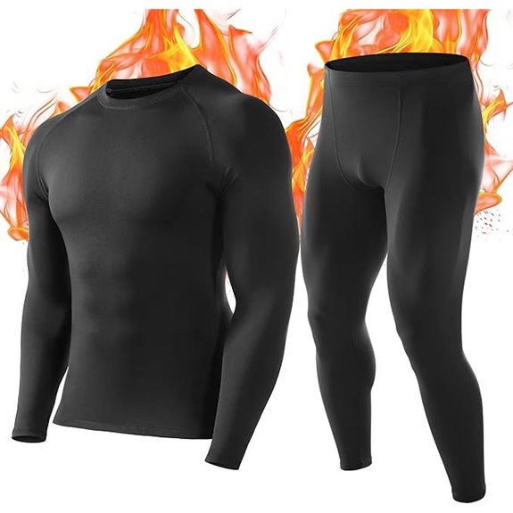 Roadbox Men’s Thermal Underwear Fleece Base Layer Set
