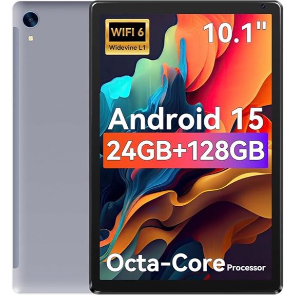 10.1 Android Tablet with Octa-core 128GB Wi-Fi 6