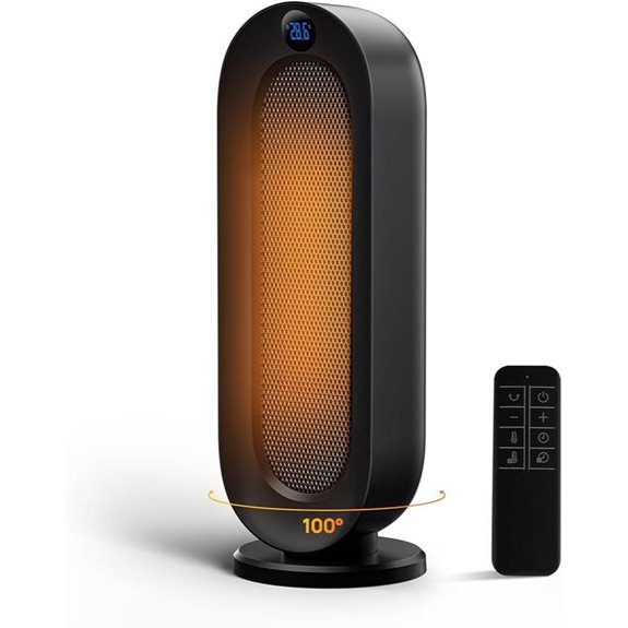 Indoor Space Heater with Oscillation and Remote