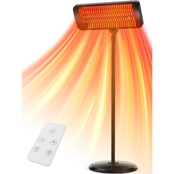 Outdoor Electric Patio Heater with Remote and Timer
