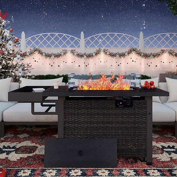 Sundale 52 Outdoor Fire Pit Table with Storage