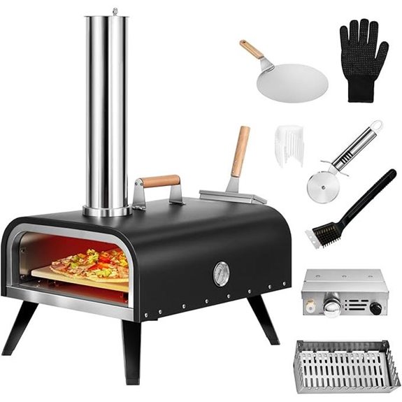 EDOSTORY Outdoor 12 Multi-Fuel Pizza Oven & Grill