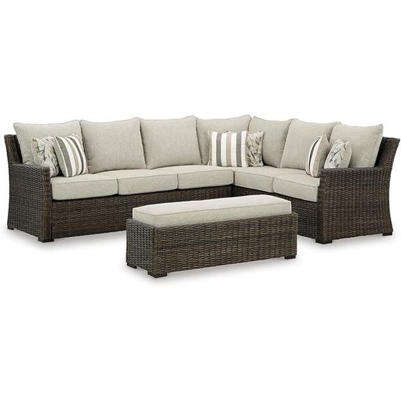 Signature Design Ashley Outdoor Sofa Set (3 Pieces)