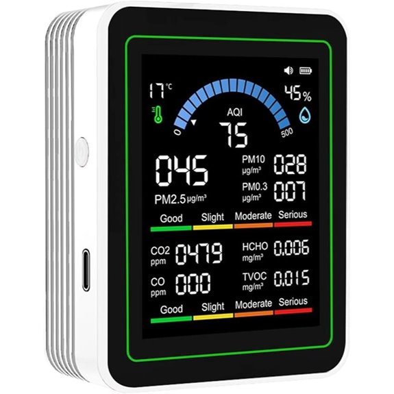 Indoor Air Quality Monitor 10-in-1 Portable Smart Tester