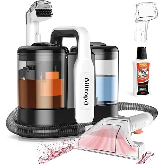 Portable Upholstery & Carpet Spot Cleaner with Dual Brush