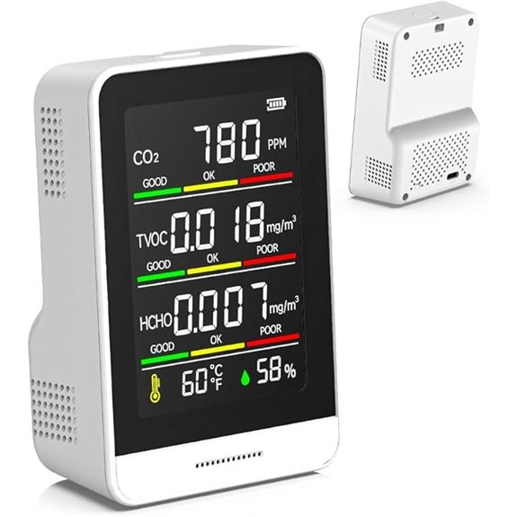 Portable 5-in-1 Indoor Air Quality Monitor