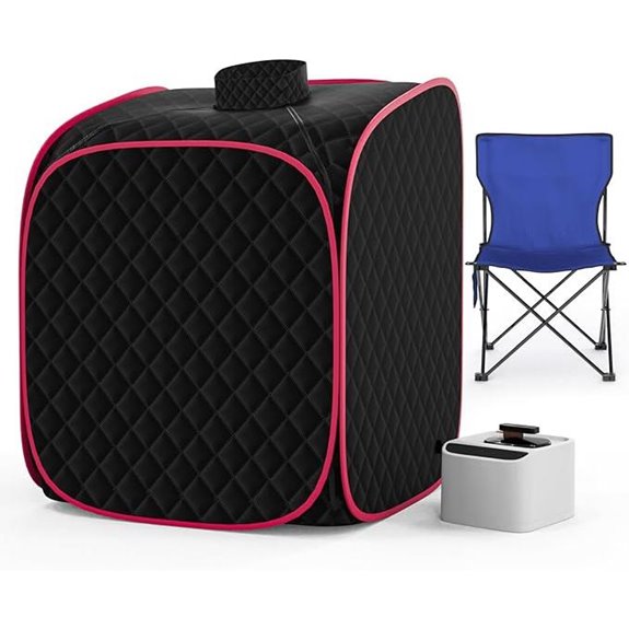 Portable Steam Sauna Box with Folding Chair