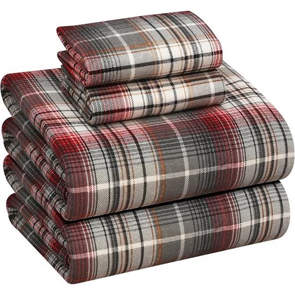 RUVANTI Queen Flannel Sheets Set 4-Piece