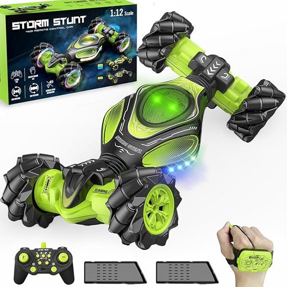 Gesture Remote Control Stunt Car with Lights for Kids