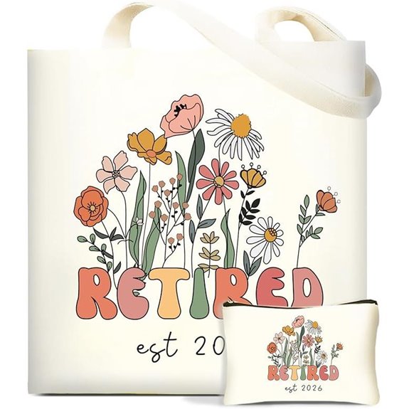 Retirement Canvas Tote Bag for Women