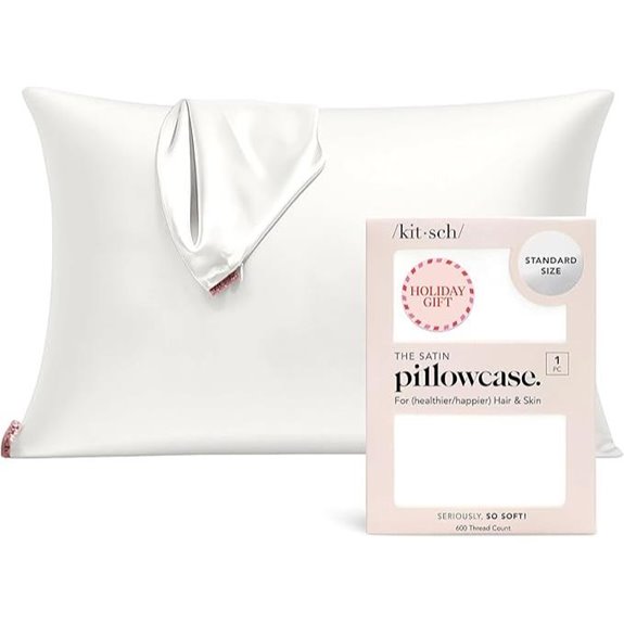 satin pillowcase with zipper