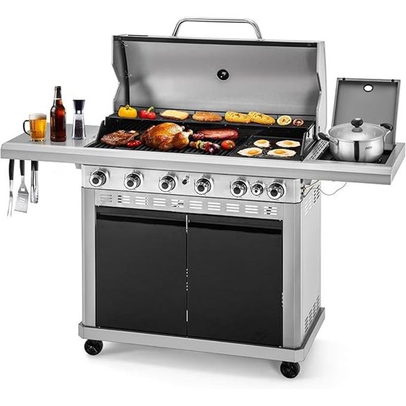 MFSTUDIO 7-Burner Gas Grill with Searing and Griddle