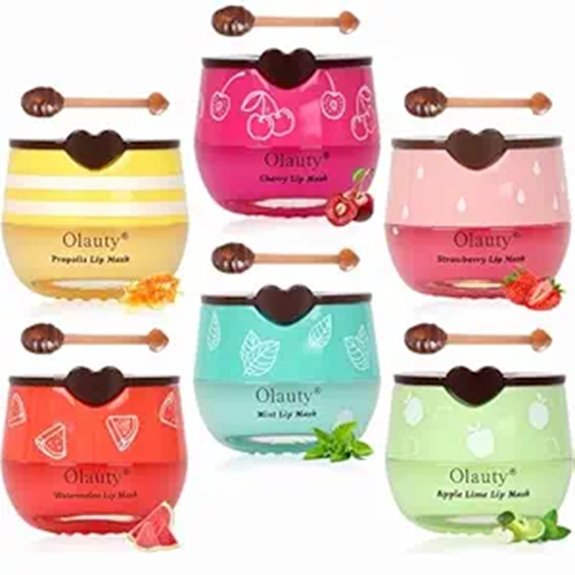 6-Pack Honey Lip Balm & Mask for Dry Lips